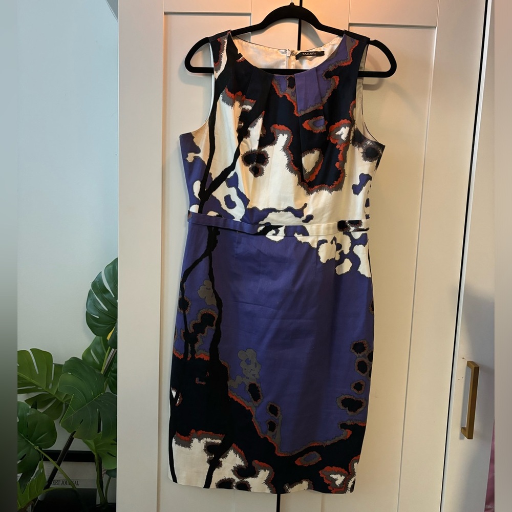 Tahari print pencil dress
